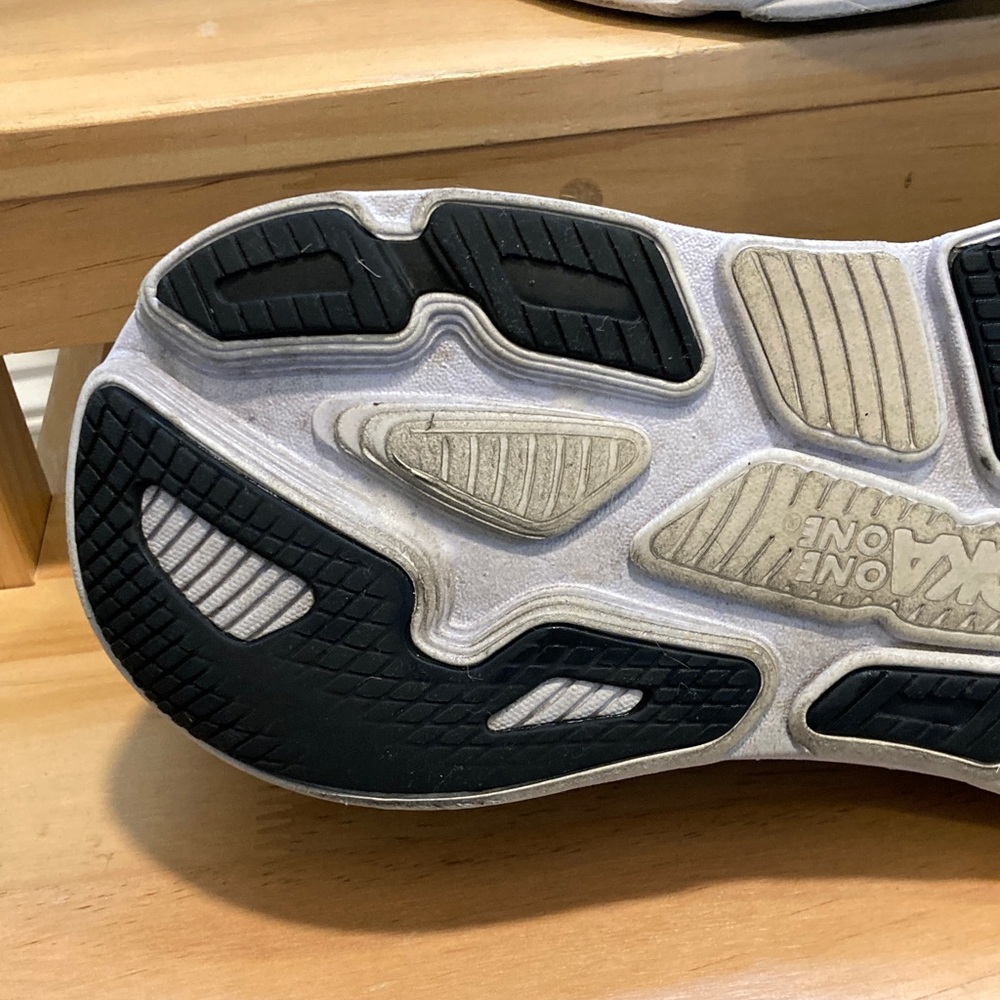 Hoka Bondi 7 Men's Black and White Road Running Shoes Size 13 - Picture 7 of 15